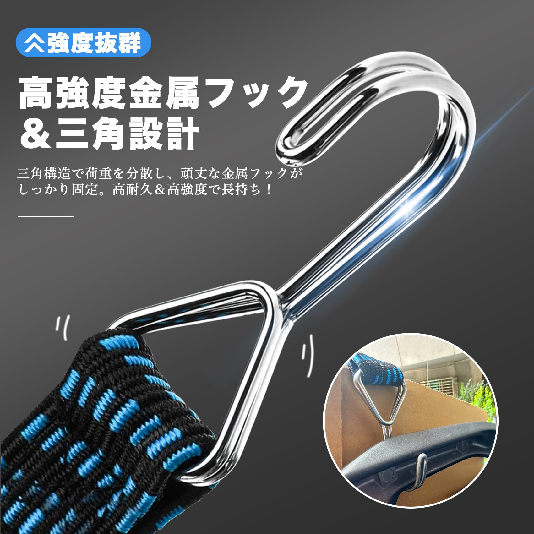 Amazon.co.jp: NKAKTSU ゴムバンド 2本セット 荷物固定ベルト 幅3cm 長